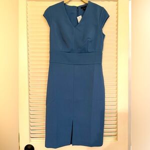 Ann Taylor 0P Cornflower Blue Suiting Dress